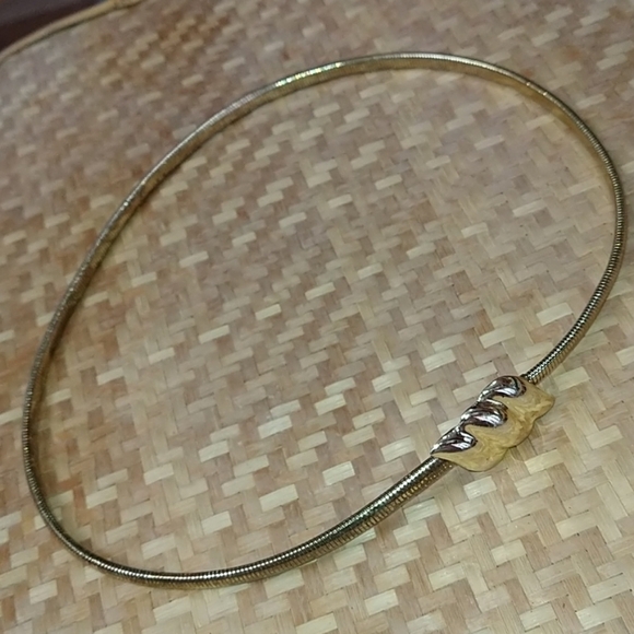 Vintage Slinky Grannycore gold tone belt